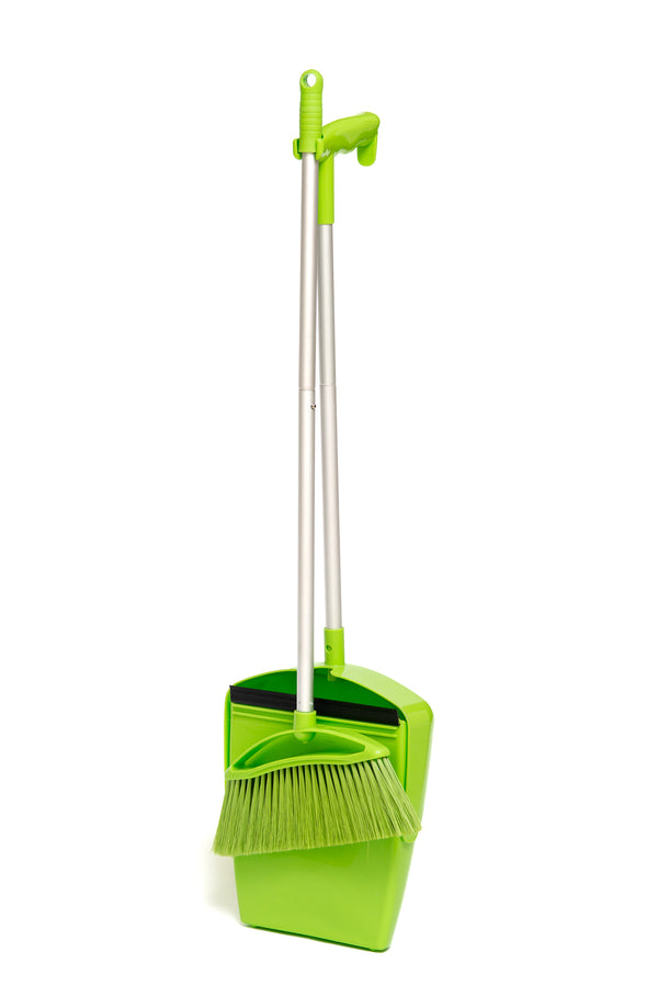 Extendable Upright Dustpan and Broom Set - PortoTrash